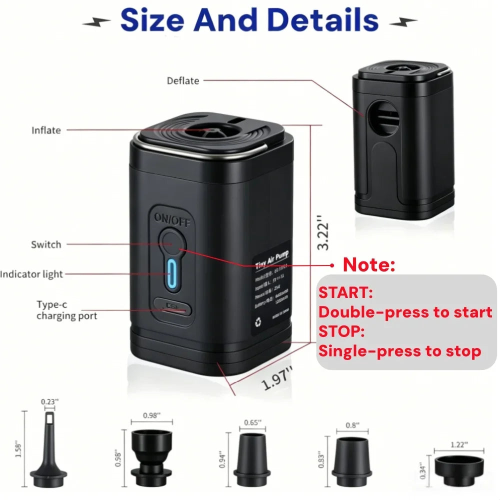 1200mAh Electric Quick Inflator/Deflator