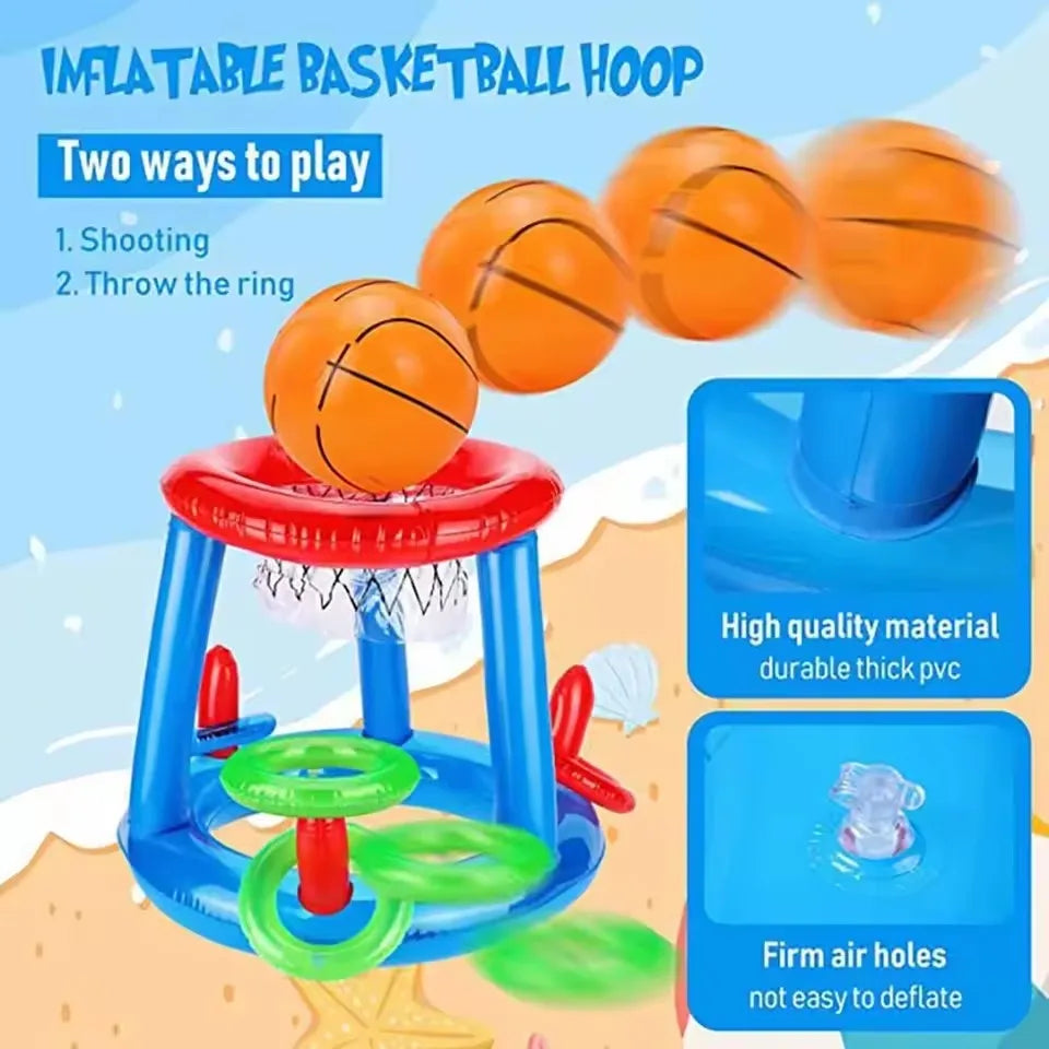Aufblasbarer Basketballkorb für den Pool mit Ball