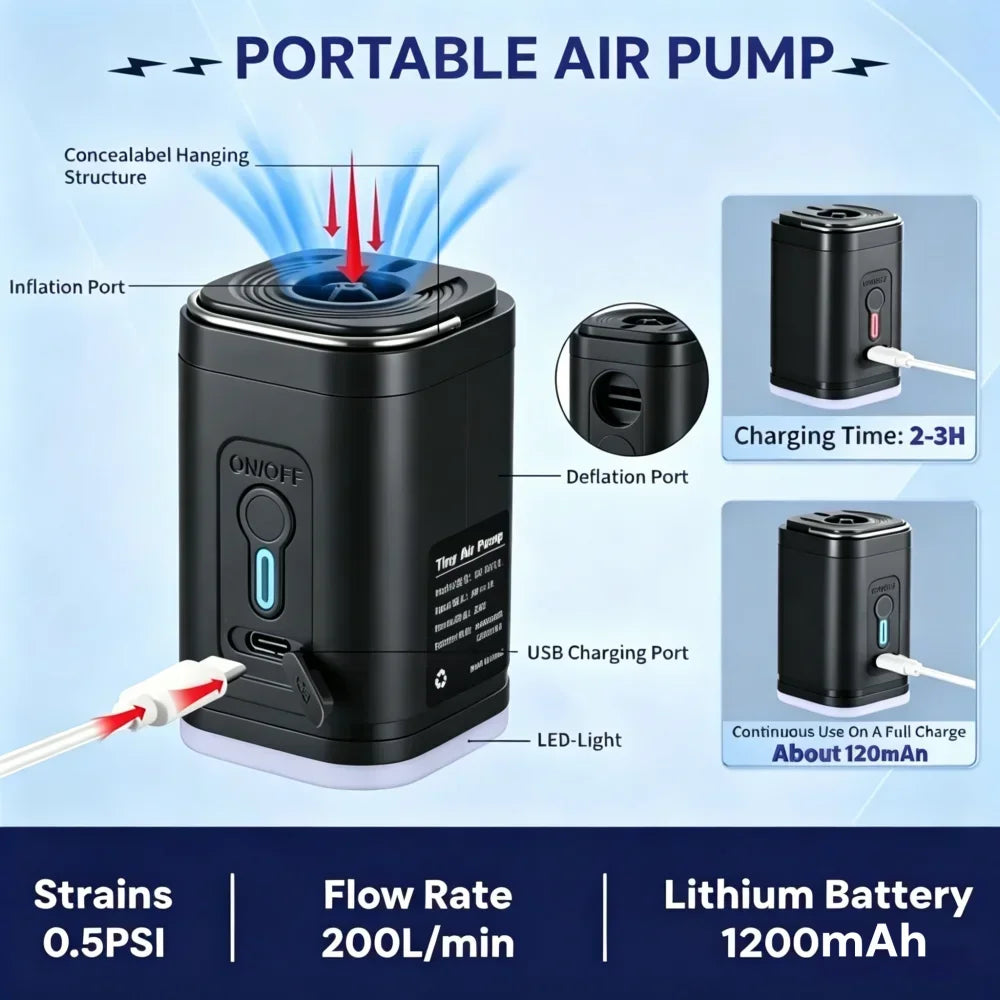 1200mAh Electric Quick Inflator/Deflator