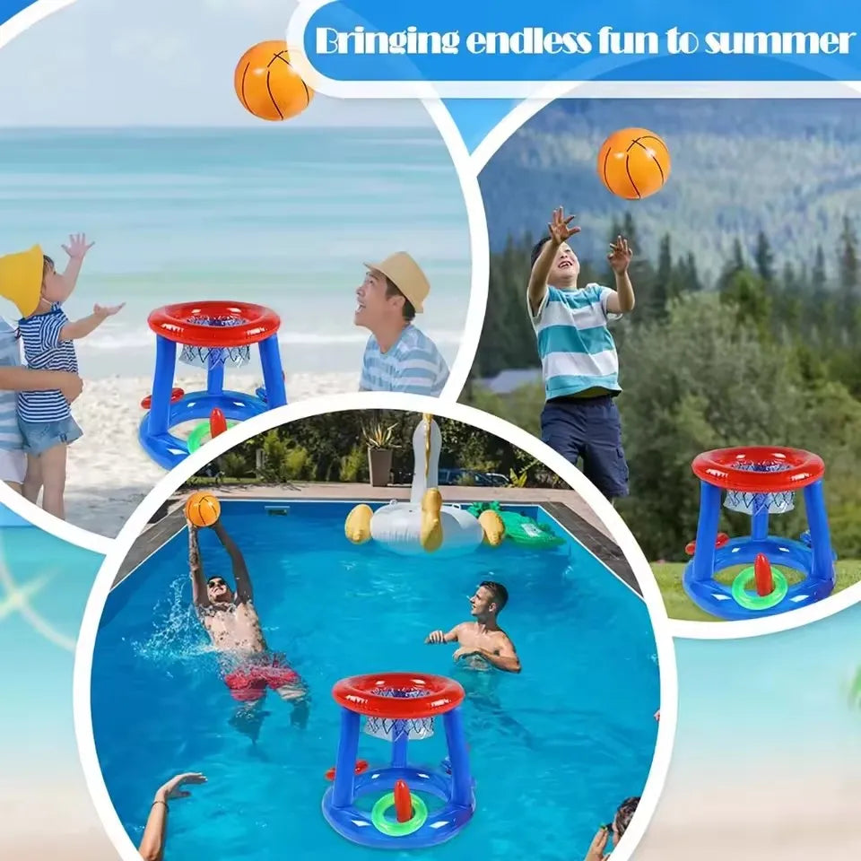 Aufblasbarer Basketballkorb für den Pool mit Ball